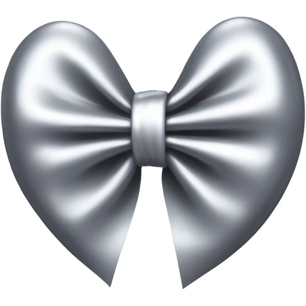 a silver heart-shaped studded bow emoji