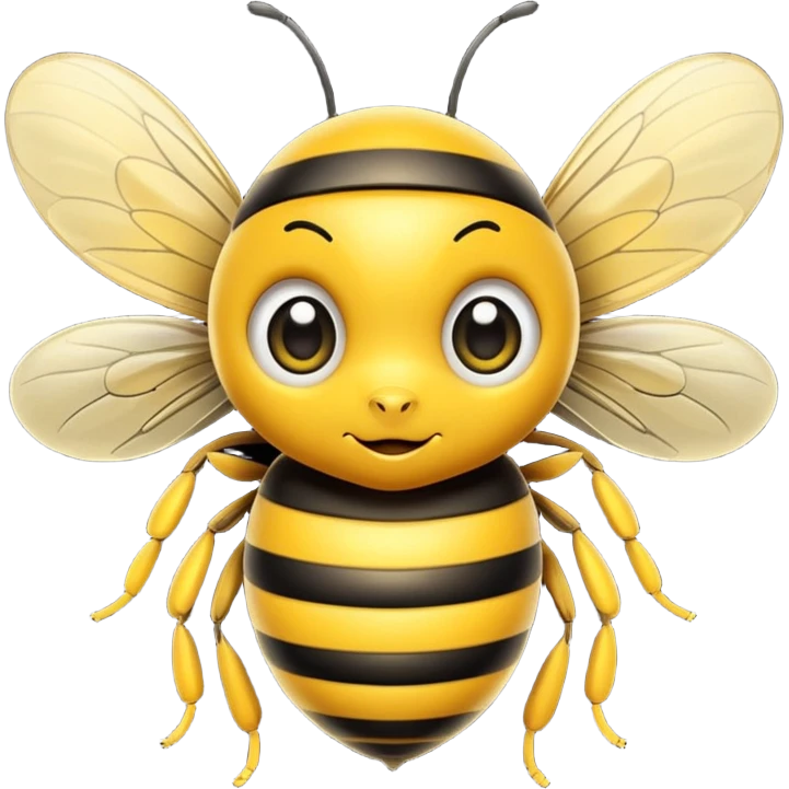 a cute bee with big eyes emoji
