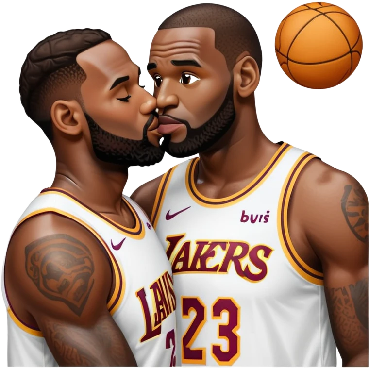 LeBron James kiss LeBron James emoji