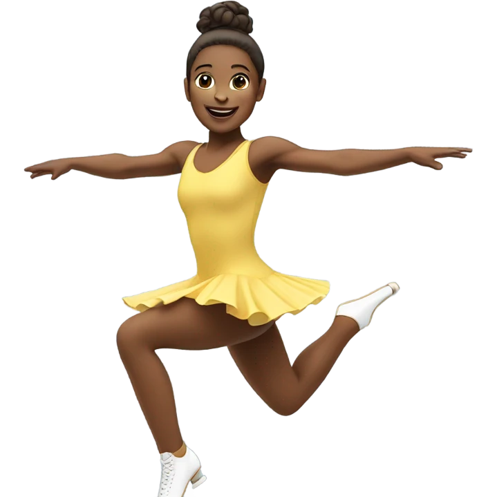 figure skater rotating in a jump emoji
