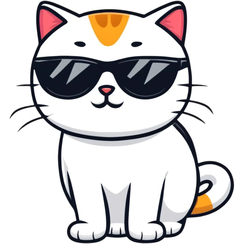 Cat with sunglasses emoji