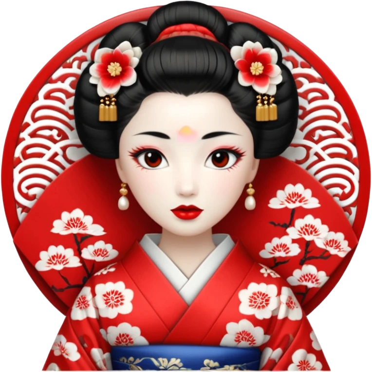 white geisha emoji