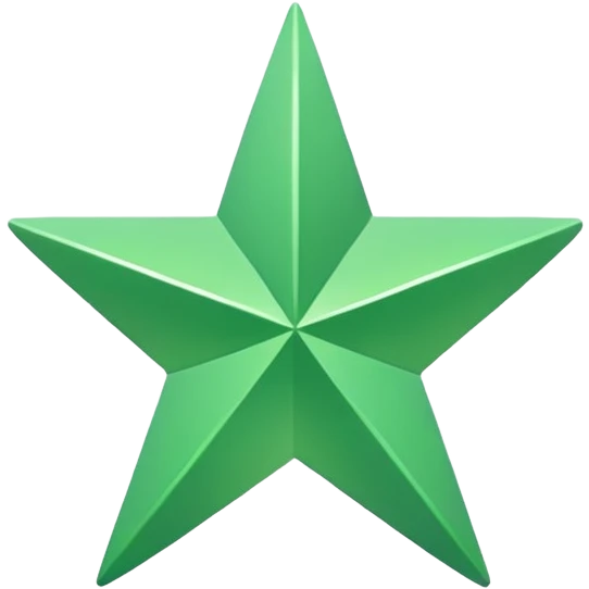 green flat star  emoji
