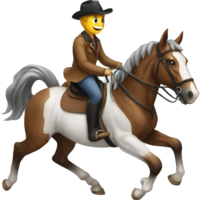 A horse riding a horse  emoji