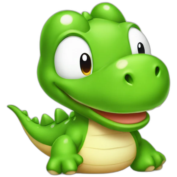 Yoshi the dinosaur cute emoji