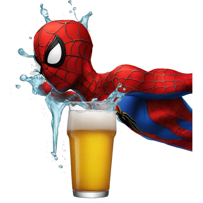 spiderman drinking emoji