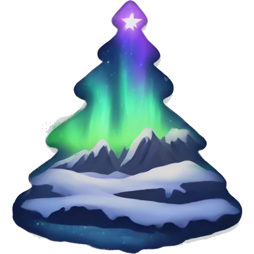 Christmas northern lights emoji