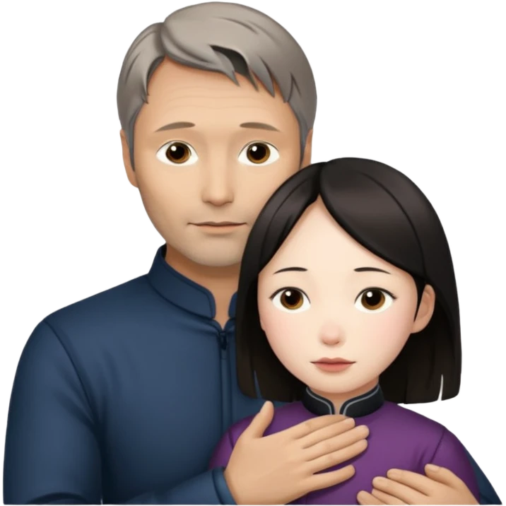 mads mikkelsen holds asian girl by the neck emoji