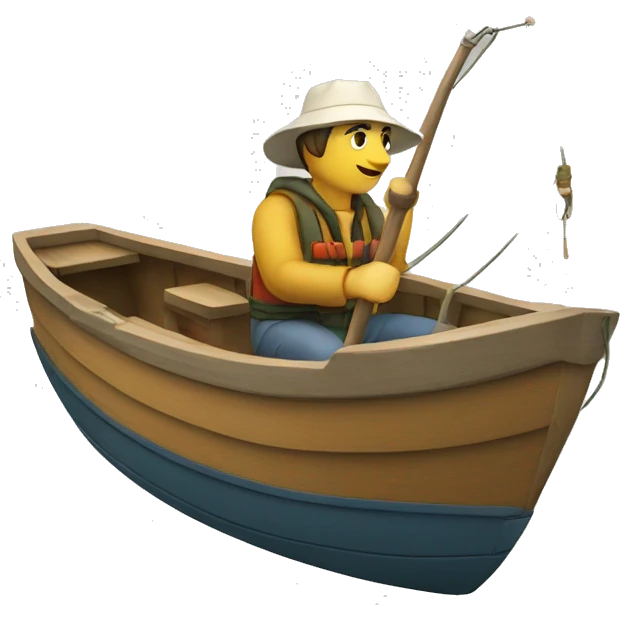 boat and fisherman emoji