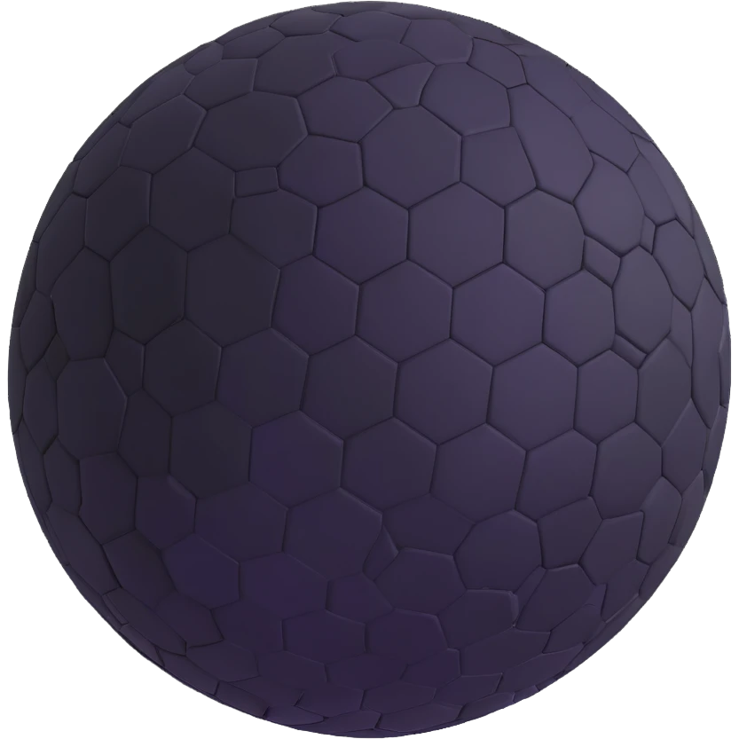 sphere with a visible tile pattern inside emoji