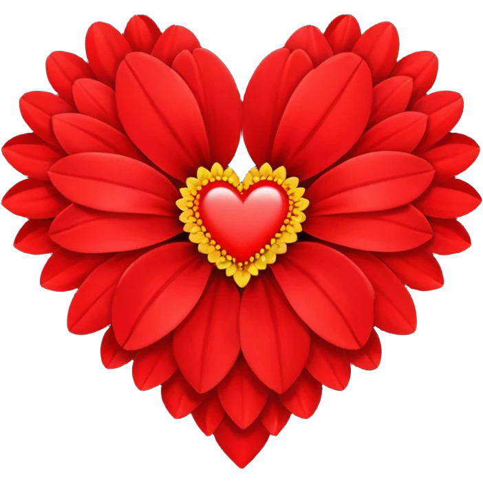 Heart and flower emoji