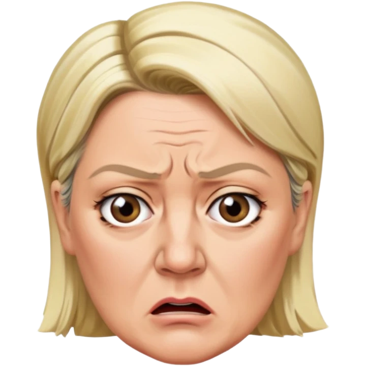 Marine Le Pen très en colère emoji