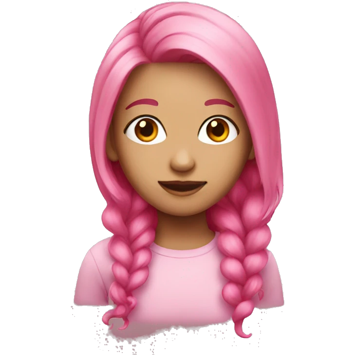 pink hair girl emoji