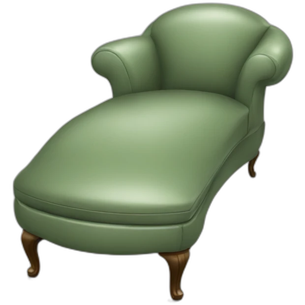 sage green leather chaise lounge emoji