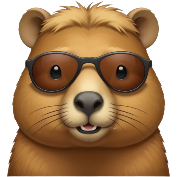 Capibara con gogles oscuros emoji