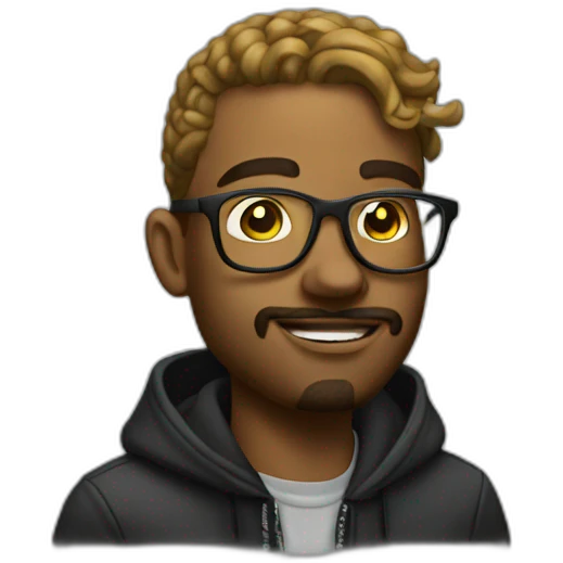 Nerdy rapper  emoji