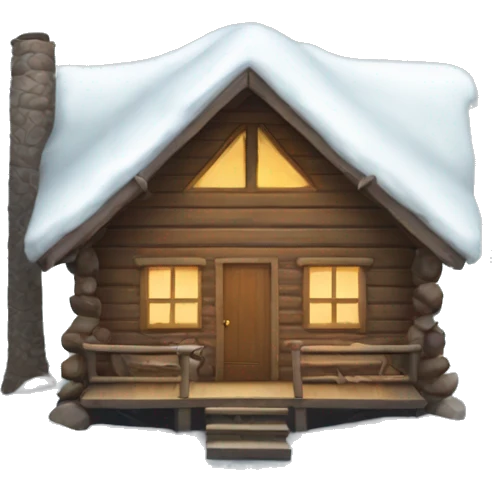Cozy cabin winter emoji