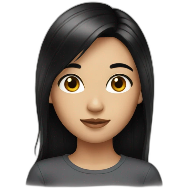 Pretty girl with black hair emoji