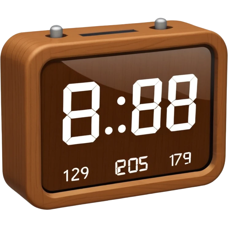 1:30 pm wooden digital clock emoji