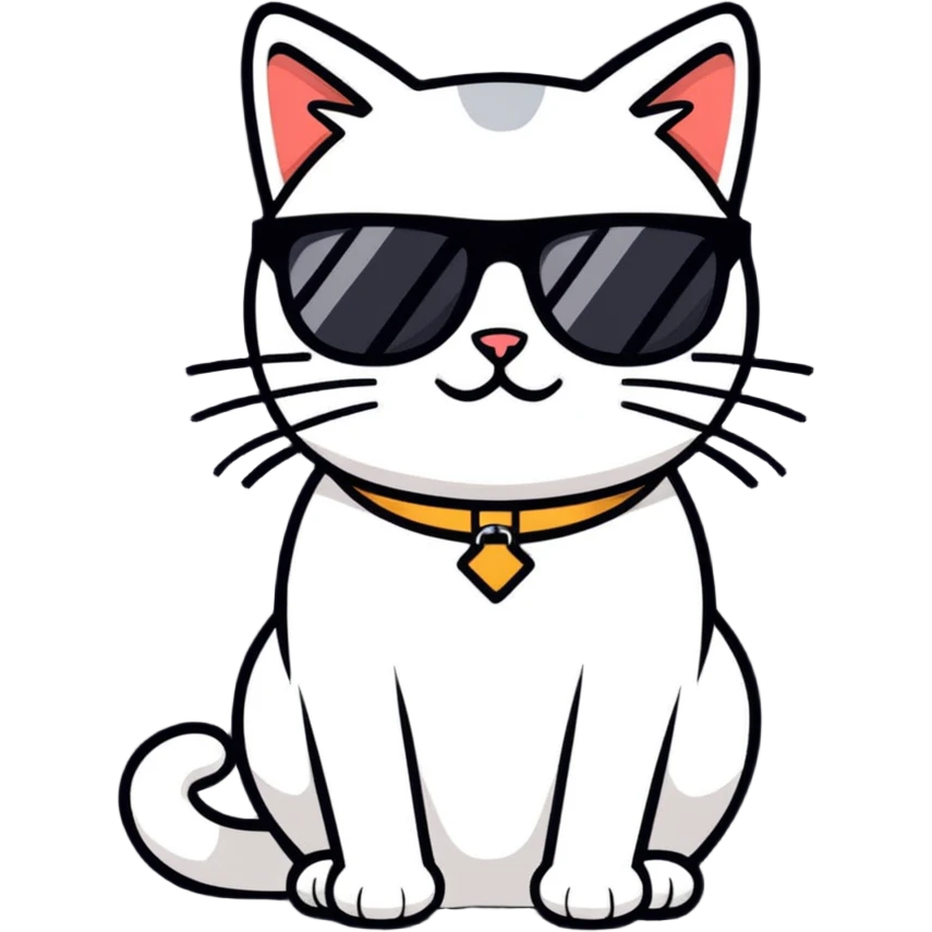 Cat with sunglasses emoji