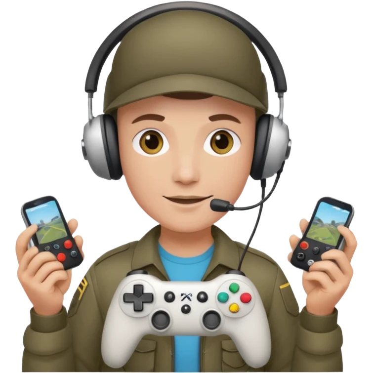 Adult with controller,Drone Pilots emoji