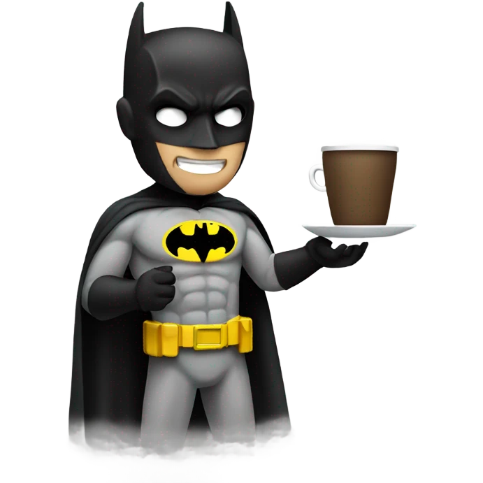 Batman holding coffee  emoji