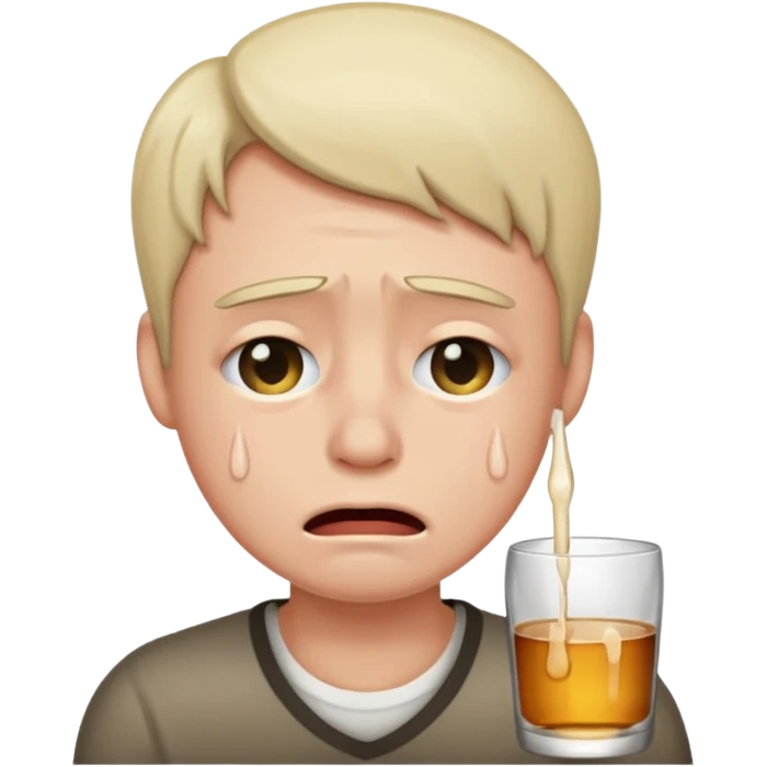 drunk crying emoji