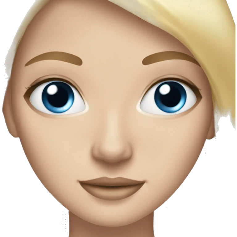 skincare white woman blonde blue eyes emoji