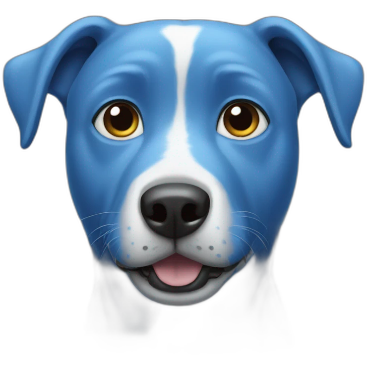 Blue dog emoji
