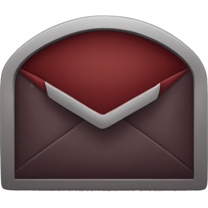 Dark red mail emoji