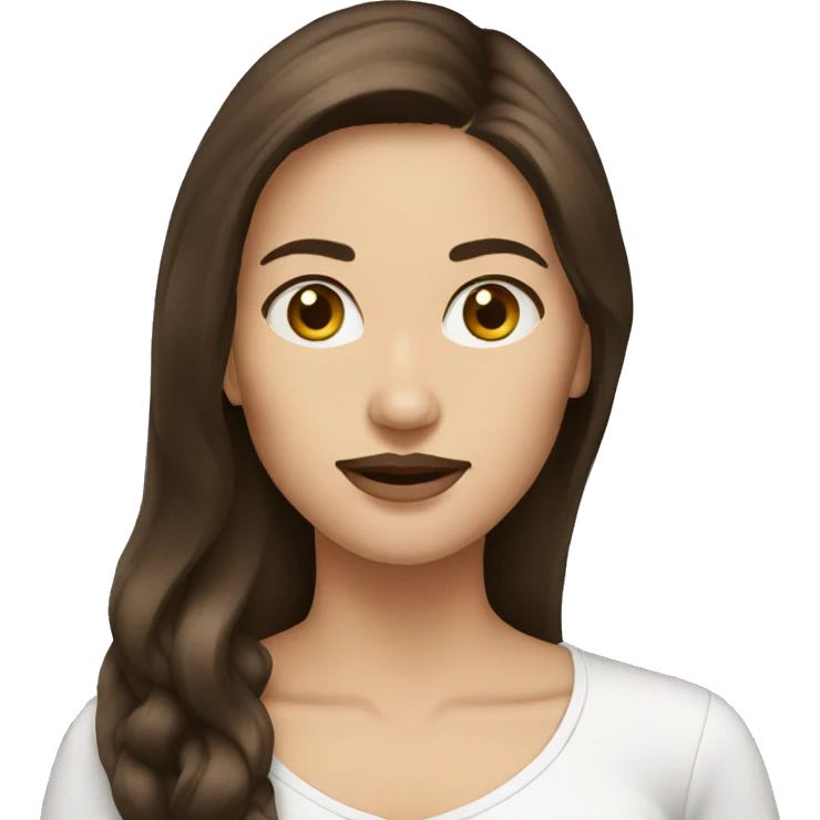 woman moustache brunette long hair emoji