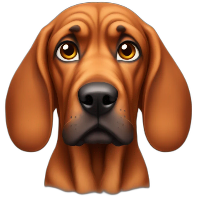 Red bloodhound emoji