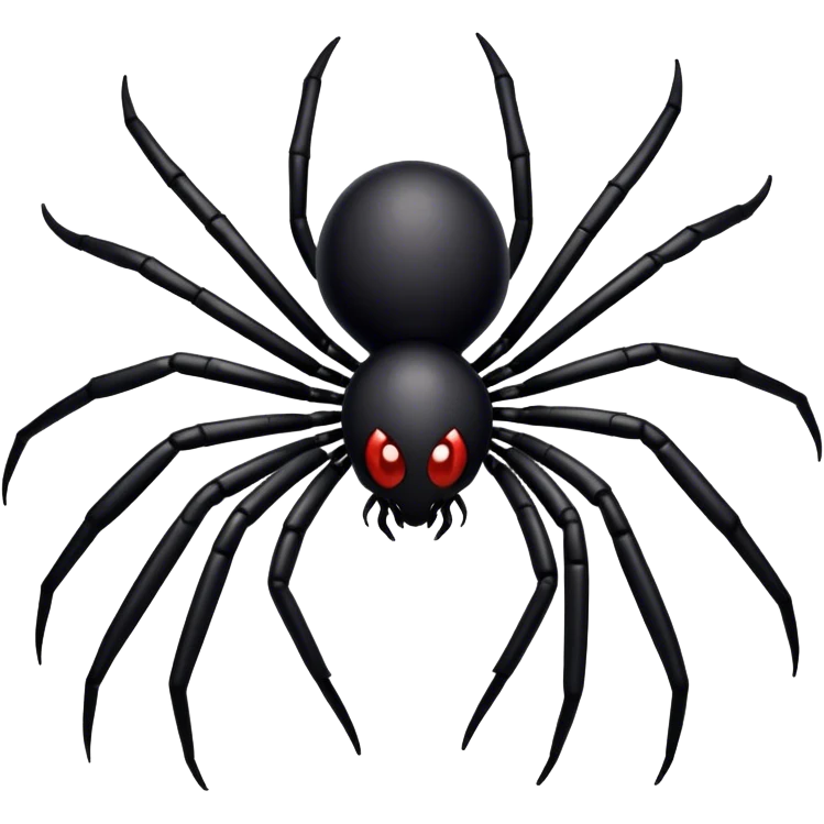 Black spider with 8 legs emoji