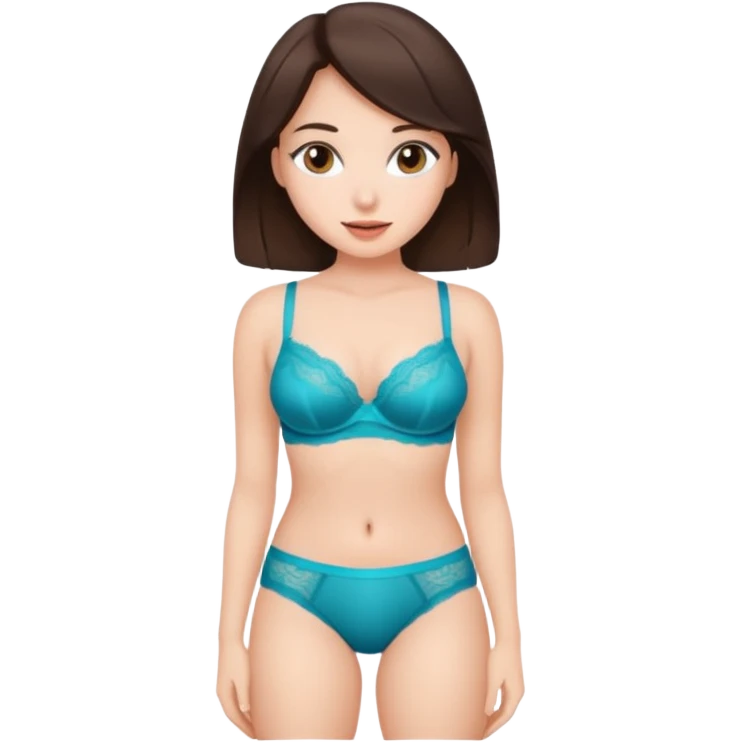 Brunette girl in sexy underwear emoji
