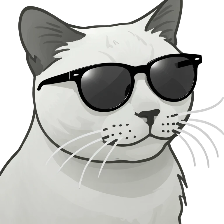 Cat with sunglasses emoji