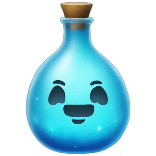 Potion magique bleu emoji