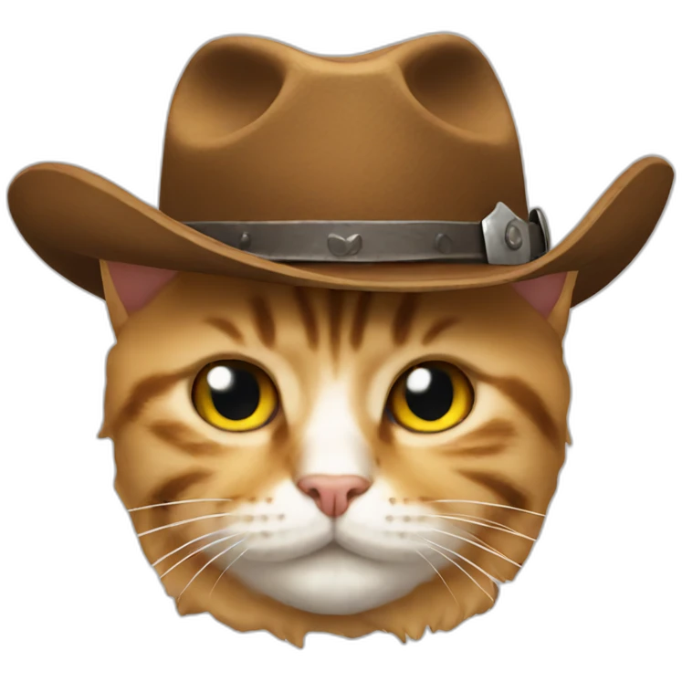 Cowboy hat cat emoji