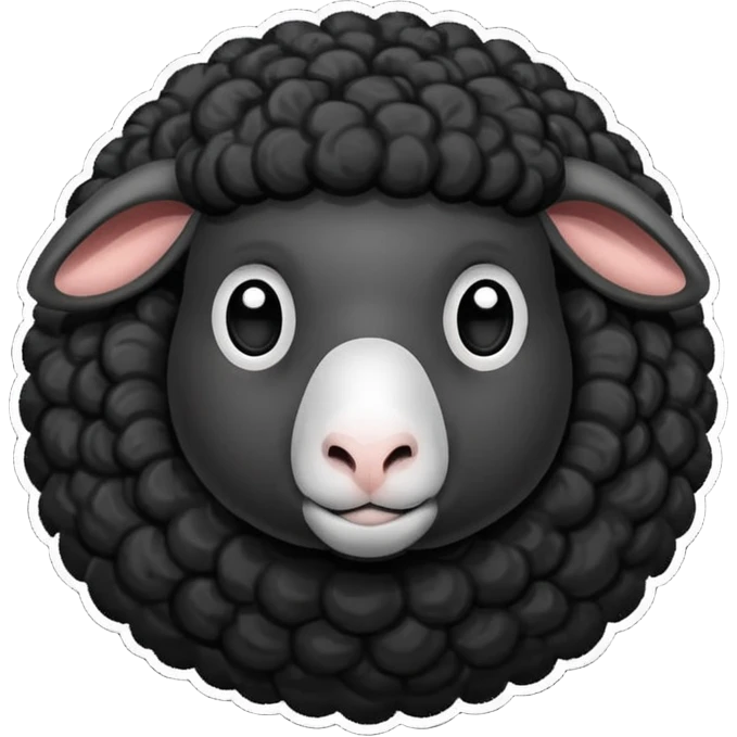 black sheep all black emoji