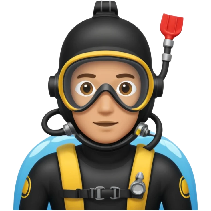 diver man swimming full body with full scuba gear
 emoji