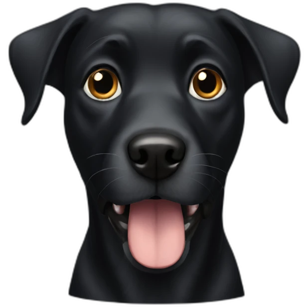a black dog emoji