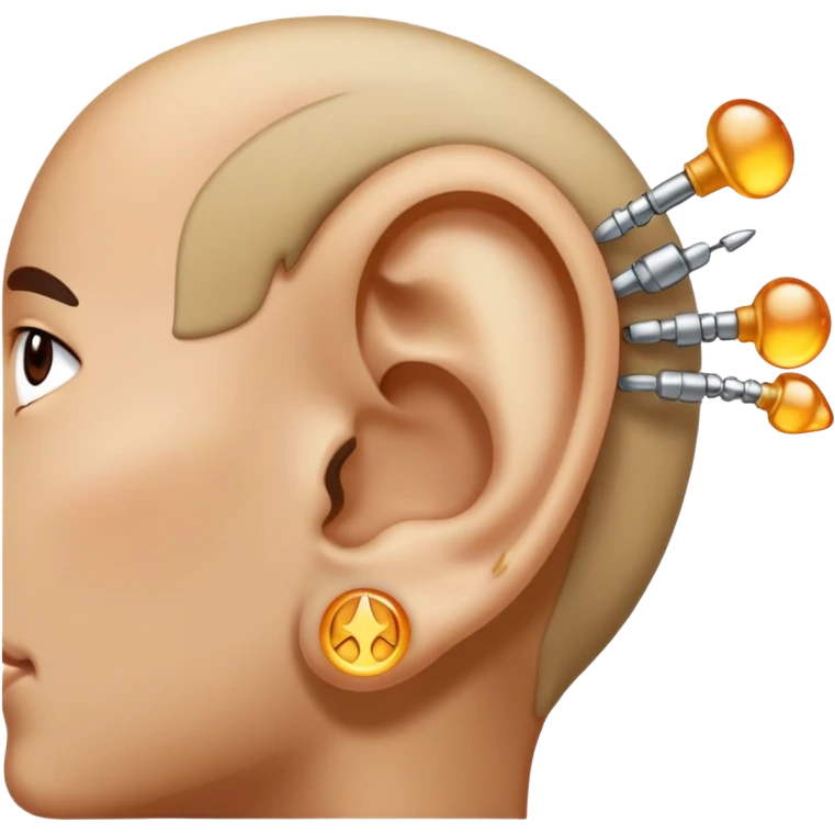 Ear with piercings emoji