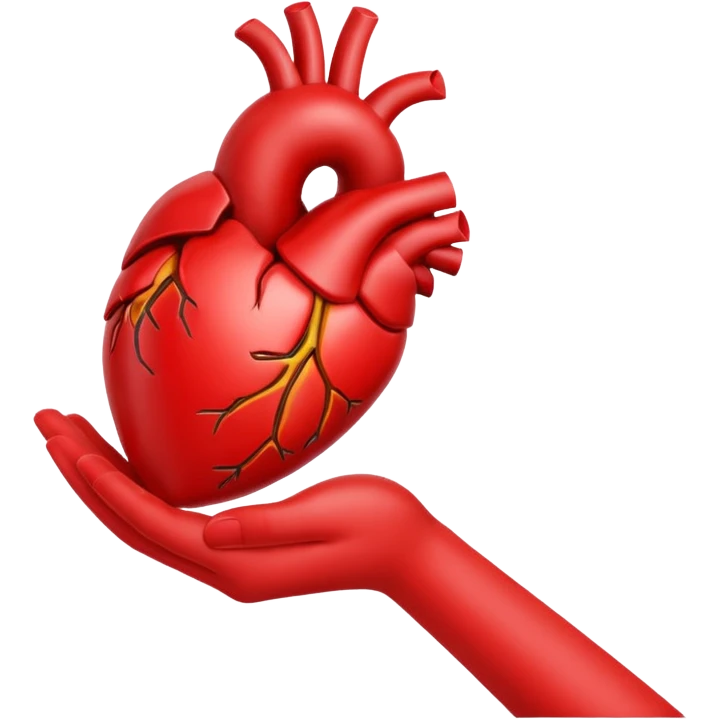 The letter I inside a hand-shaped heart. emoji