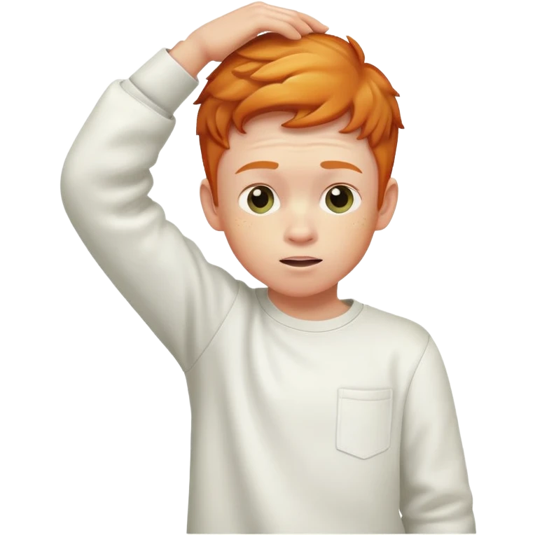 Little ginger boy dabbing emoji