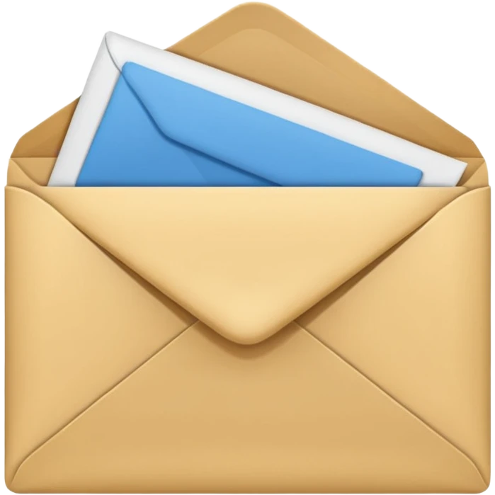 simple and clear document envelope emoji