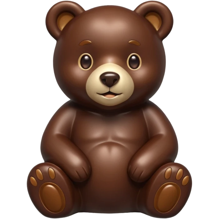 chocolate bear statue emoji
