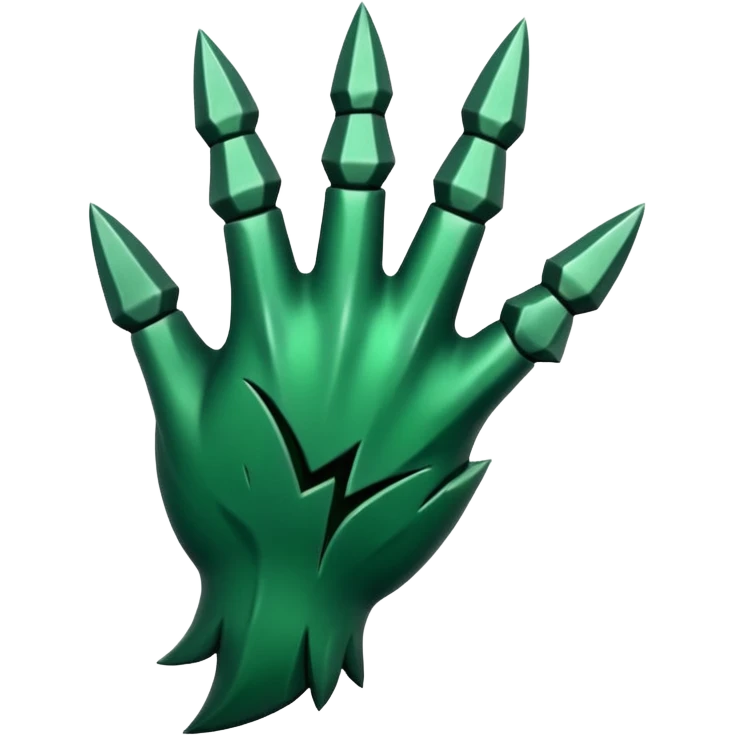 a green claw mark emoji
