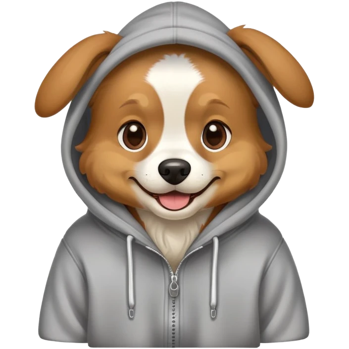 dog wearing hoodie emoji