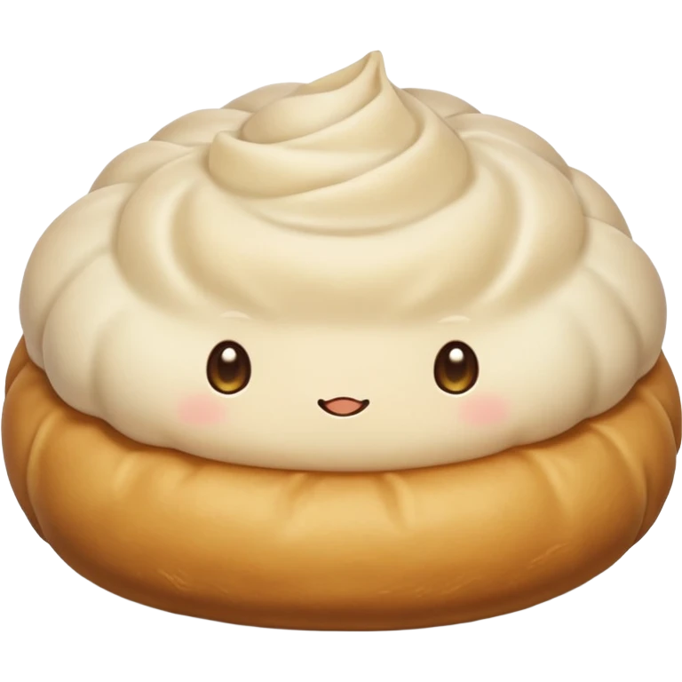 dumpling bun with a cool shadow clone emoji