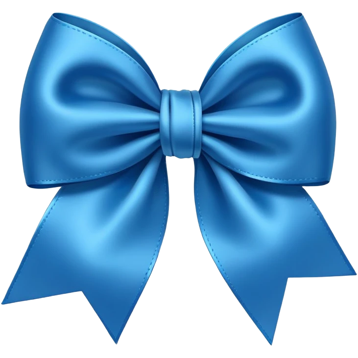 Blue bow emoji