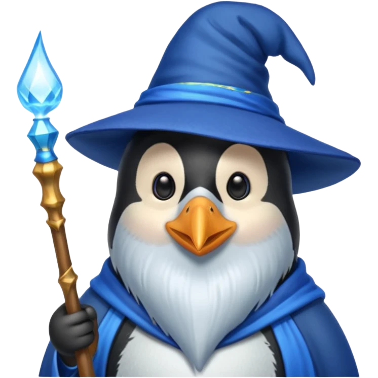 Penguin Wizard emoji
